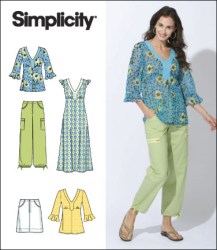 2619 EMPIRE TIE DRESS,TOP,LO RISE CROP PANTS,SKIRT PATTERN 8-16